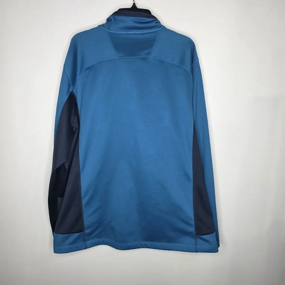 The North Face Jacket Mens 2XL Blue Black Full Zip Soft Shell Zip Pockets